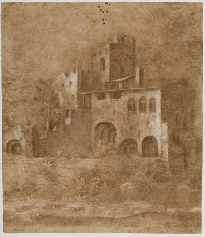 An Imaginary Townscape on a Riverbank
